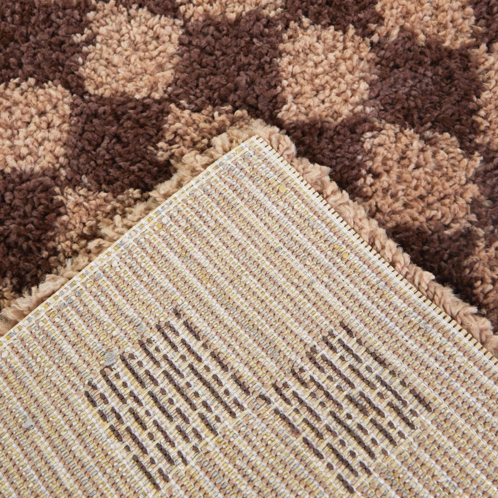 Walker Wine Checkered Shag Rug, Runner 2'2" x 7'