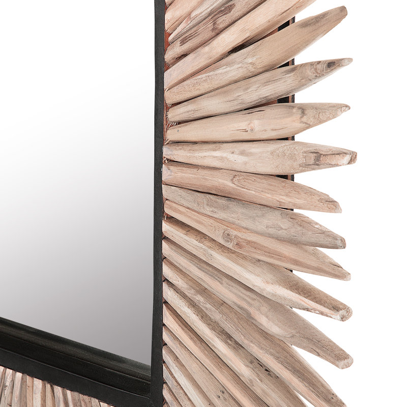 Hebron Wood Flat Wall Mirror