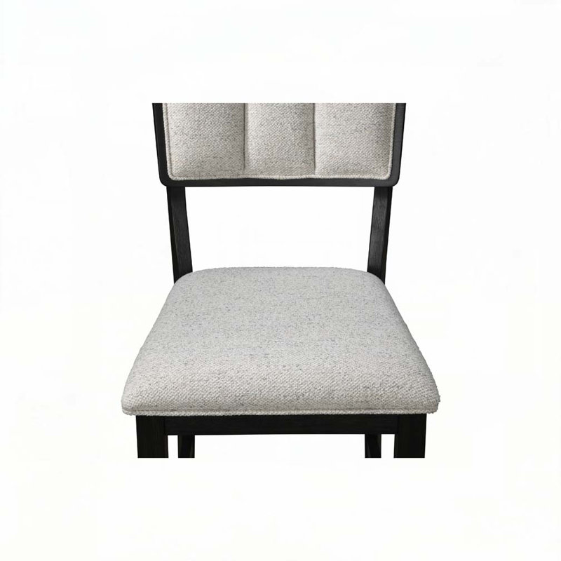 2pc Black/light Grey Counter Height Chair