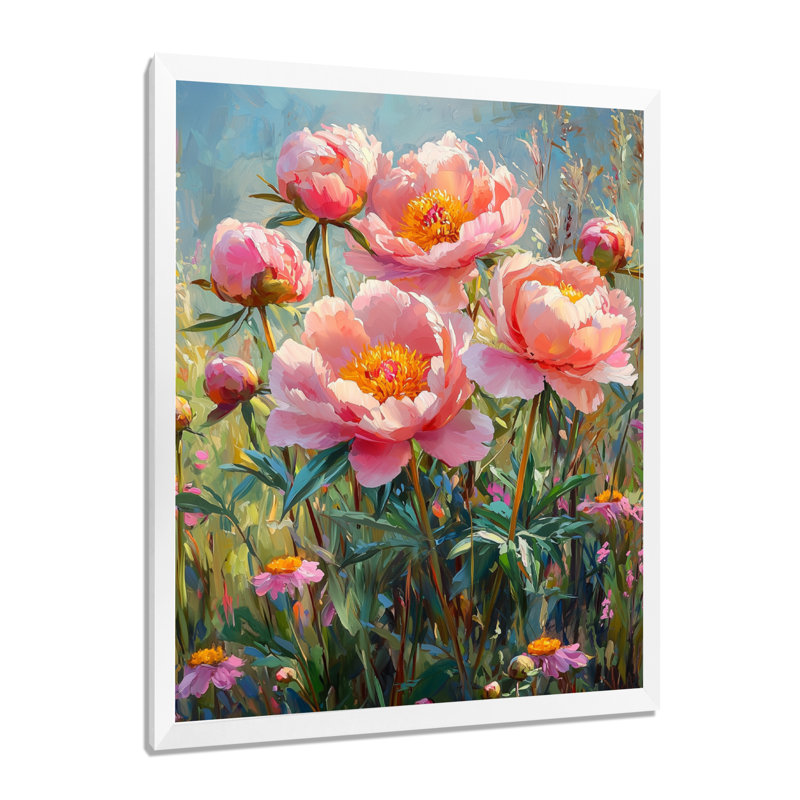 Hargreaves - impressions murales florales, H 20 po x l 12 po, Reproduction encadrée d'une seule photo, Blanc