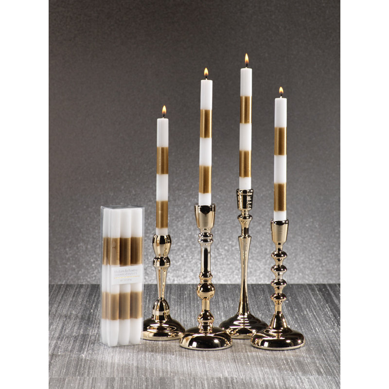 Bougie de fantaisie moderne et festive sans parfum, Or