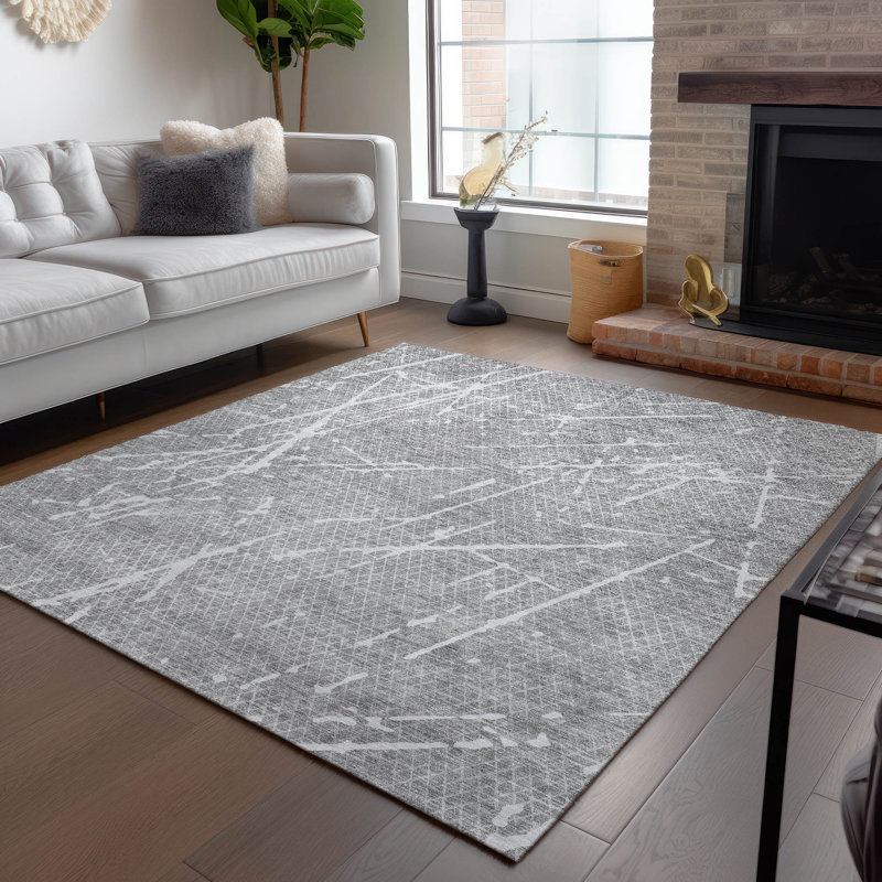 Mukul Abstract Indoor / Outdoor Rug, Rectangle 3' x 5'