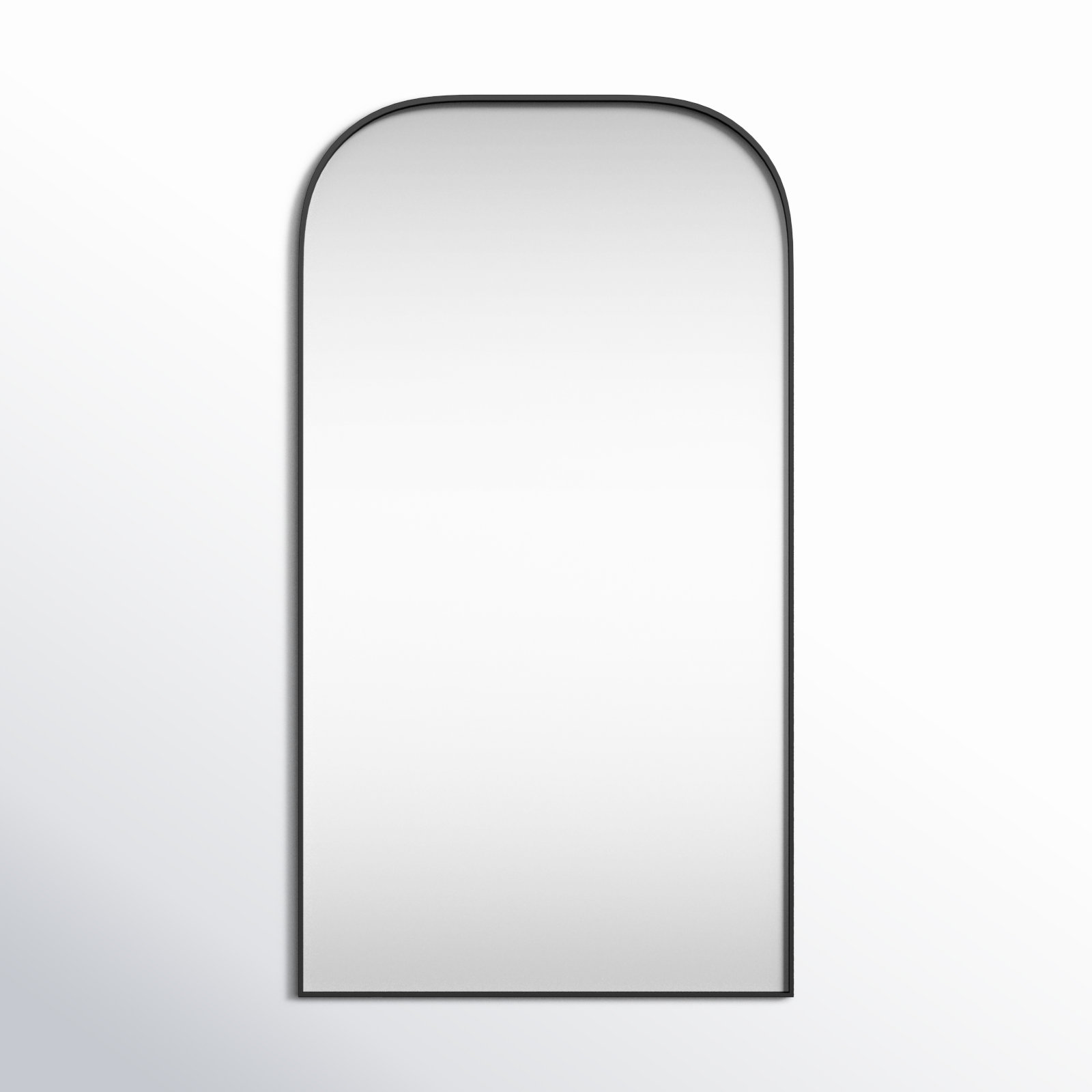 Sabine Metal Wide Arch Wall Mirror, 66" x 35", Black