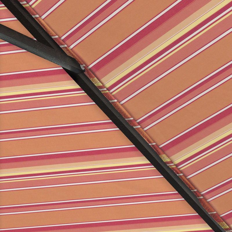Parasol de marché de 132 po Jepsen, Sunbrella® mangue rayé Dolce