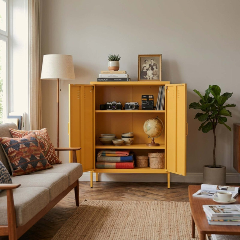 Une armoire de rangement en métal multifonctionnelle