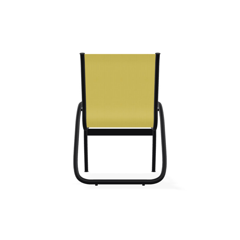 Fauteuil de patio Gardenella, Noir texturé, Jaune 43D