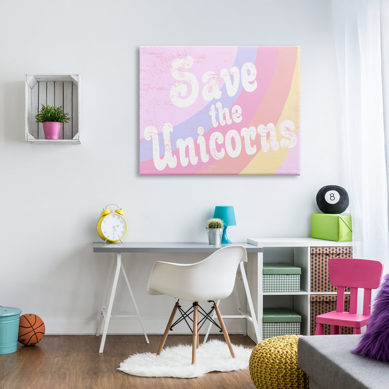 Save The Unicorns, Toile tendue, L 36 po x H 48 po