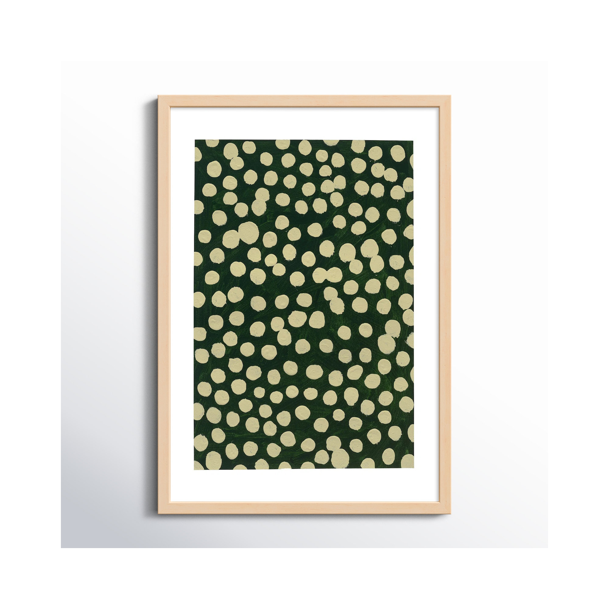 Lichen On Winter Green by Michela Sorrentino, Brown, 38" H x 26.5" W x 1.25" D