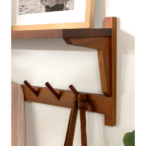 Kamini Poplar Solid Wood Floating Shelf Hooks & Reviews | AllModern