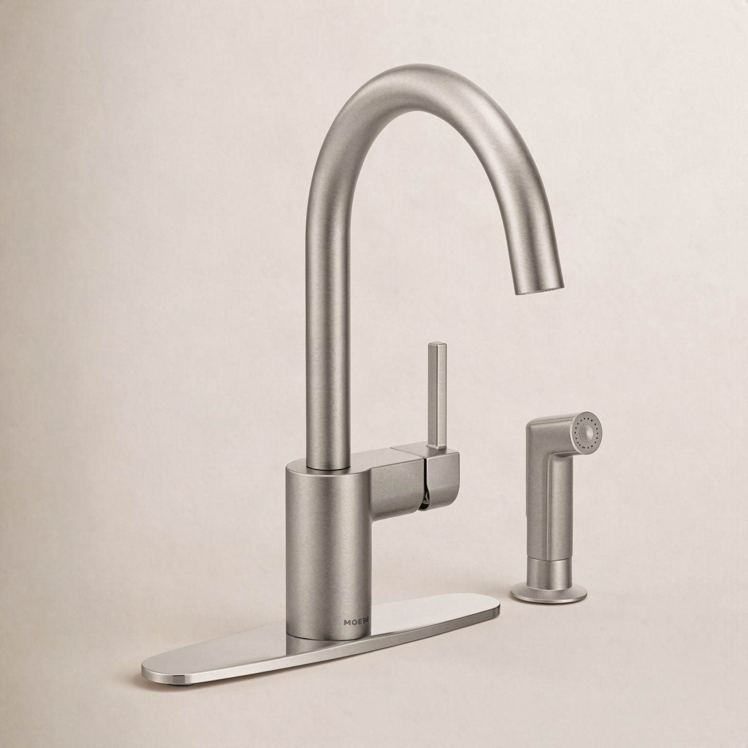 Align Kitchen Faucet with Sidespray, Spot Resist Stainless