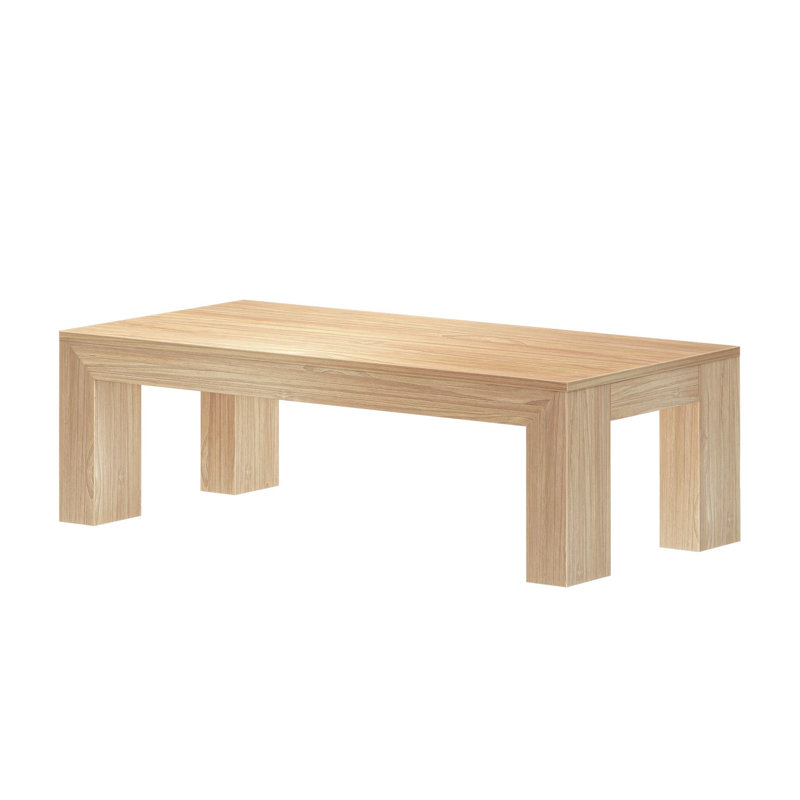 Table basse moderne moderne (48 po x 24 po / 1220 mm x 610 mm), brosse métallique, H 15 po x L 48 po x l 24 po