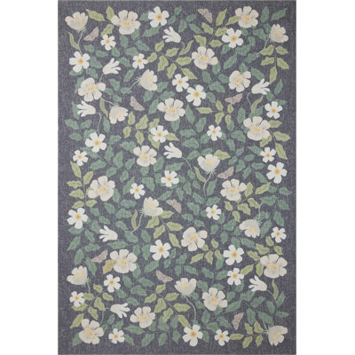 Rifle Paper Co. x Loloi Cotswolds COT-02 Primrose Charcoal Rug -  COTWCOT-02CC0086B6