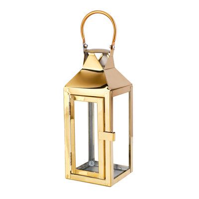 Lanterne de table en acier inoxydable