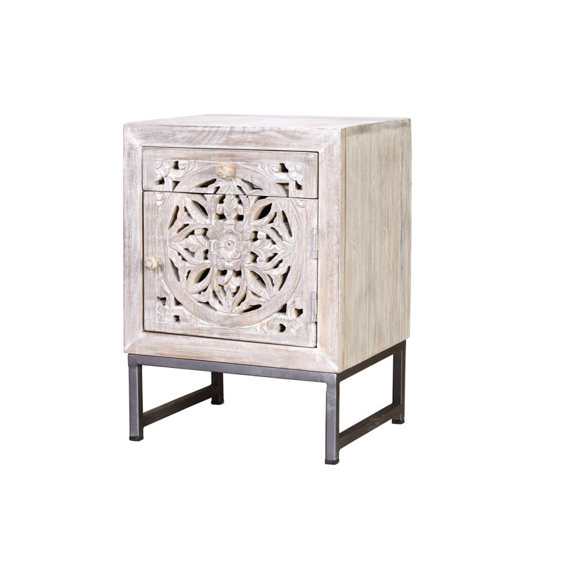 Lesterny 40cm W Solid Wood Bedside Table