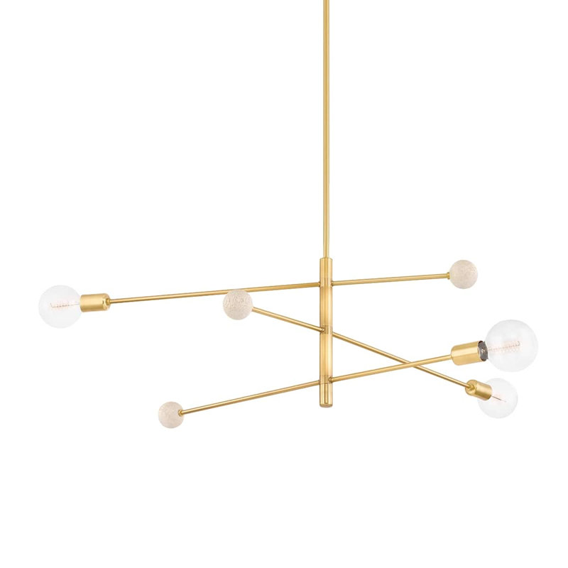 Lustre 3 lumières - noir doux, Laiton vieilli