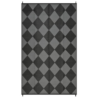 8' x 10' Reversible Outdoor Rug with Carry Bag, Waterproof Plastic Straw Weave, Easy-Clean and Lightweight Design for Patio, RV Camping, and Backyard Use