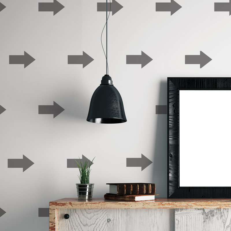 Abstract Wall Decal, Dark Grey