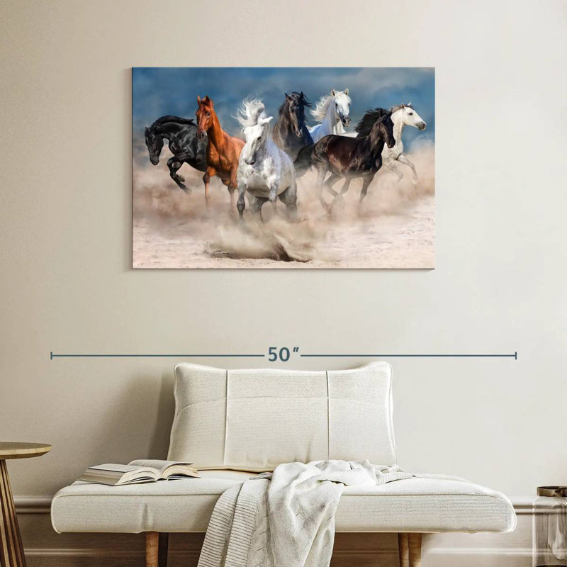 Brampt Running Horses, 26" H x 39" W