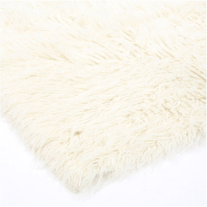 Tapis naturel en laine tissé à la main Alamin Premium Flokati