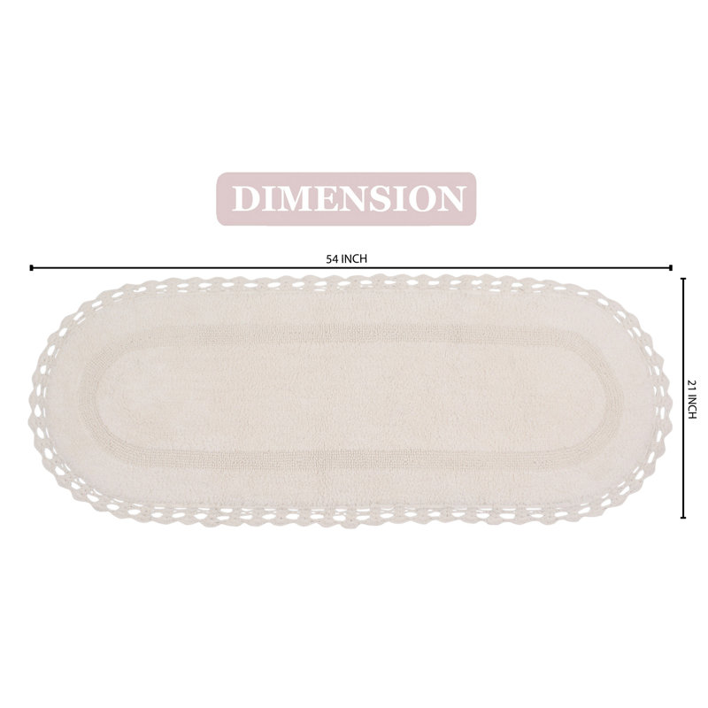 Tapis de bain doux, Ivoire, l 21 po x L 54 po