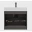 Meuble-lavabo mural 24 po gris avec lavabo, double tiroir de style moderne, araignée silencieuse, non-moderne, tiroirs pratiques, étoile de mer, sophistiqué-131262323