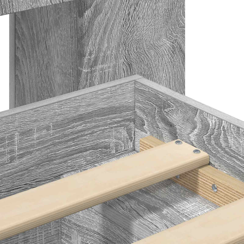 Bed, Grey Sonoma, European Kingsize (160 x 200 cm)