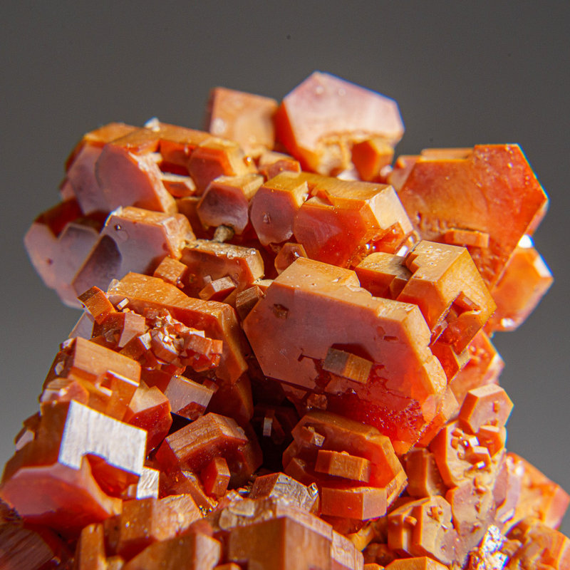 Vanadinite Crystal Cluster on Matrix from Mibladen, Atlas Mountains, KhÃ©nifra Province, Morocco