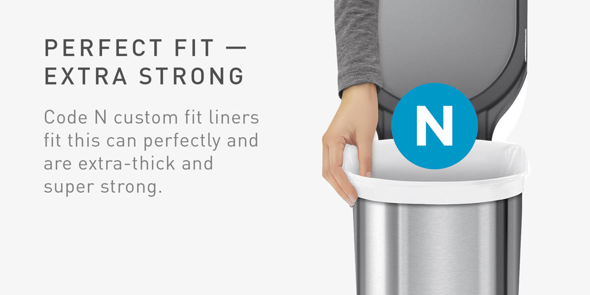 simplehuman 45 Liter / 12 Gallon Slim Hands-Free Kitchen Step Trash Can