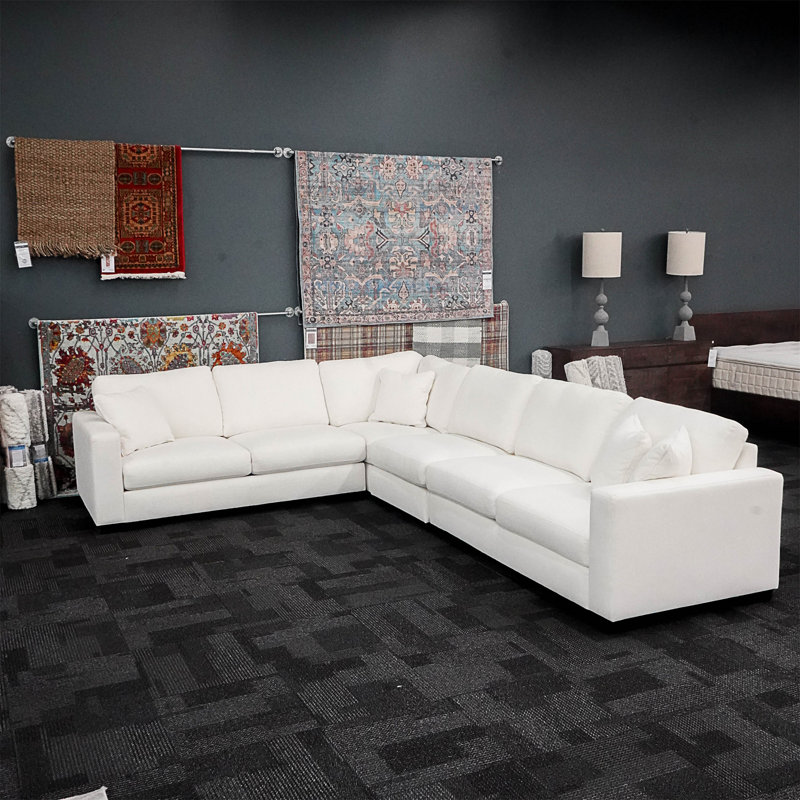 Concord Performance White Modular 4 Piece Sectional