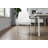 Pangea Home Hudson Tufted Upholstered Arm Chair - Dining Chairs Set of 2 – Modern Upholstered Accent Chairs for Kitchen, Dining Room, Living, or Breakfast - White Black Leather with Silver Legs-33064641-33064640