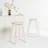 Wooden Seat Count Stools, Saddle Barstools with Metal Leg, Footrest, Backless Counter Height Bar Stools For Kitchen Island, Bar Counter-1321448820-1321448821