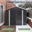 7.8 Ft. W X 6 Ft. D Metal Apex Outdoor Garden Shed With Door Lock