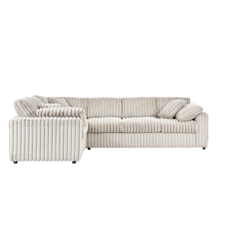 Canapé modulaire 2 pièces Hughes Furniture, Polyester champagne Mondo