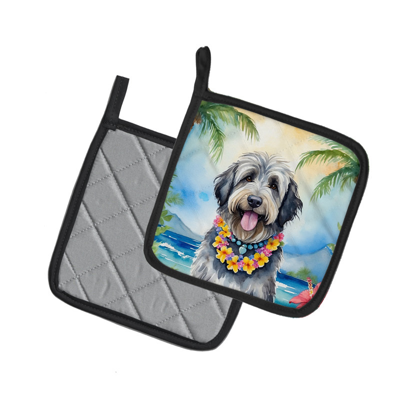Caroline's Treasures Luau Party Floral Polyester Potholder Set