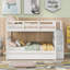 Lit superposé double avec escalier (L 94,2 po x l 58,07 po x H 63,1 po) avec tiroir, aucun sommier requis, durable pour la chambre à coucher-1853133400