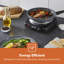 Geepas Single Ceramic Hot Plate, 1200W – Portable Infrared Electric Hob Cooker - Table Top Single Burner Cooktop, Adjustable Temperature, Overheat - Great to use at Campsites Caravans - 1200W, Black