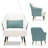 Menisha Modern Upholstered Accent Chair with Pillow, Mid Back Single Sofa Armchair for Living Room, Bedroom and Home Office-540411049