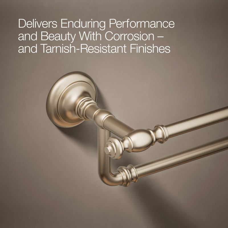 Artifacts® Double 24" Wall Mounted Towel Bar, Vibrant Brushed Bronze