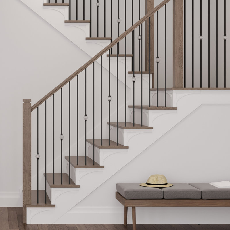 Embossed Birch Left Hand Stair Bracket for Elegant Stairways