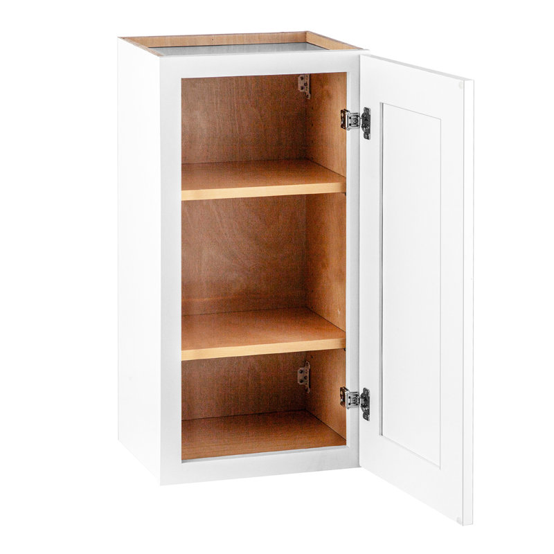 Armoire murale blanche en bois massif avec 1 porte et 2 tablettes pour une utilisation multifonctionnelle dans un bureau de cuisine, l 9 po x P 12 po x H 36 po, buanderie avec rangement réglable