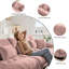 Canapé modulaire modulaire Cloud, 4 places avec 2 sièges Ottomam Chenille, siège profond et coussin pour le salon-286922223