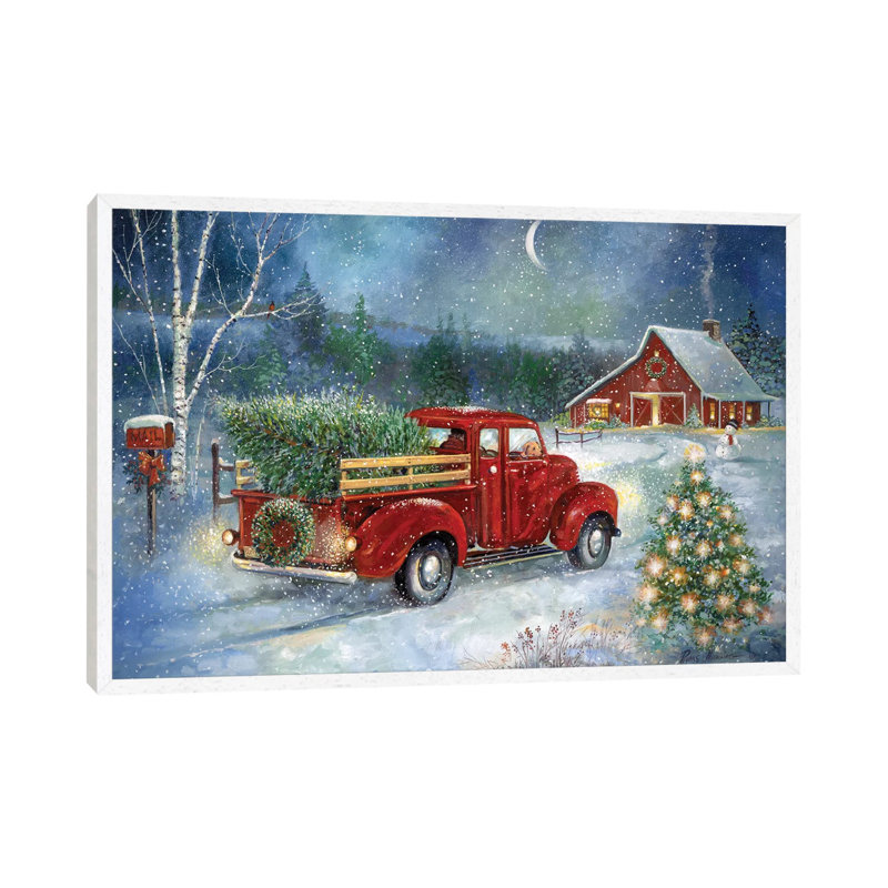 Christmas Delivery by Ruane Manning - Print on Canvas, 152.5 cm H x 101.5 cm W, White Framed