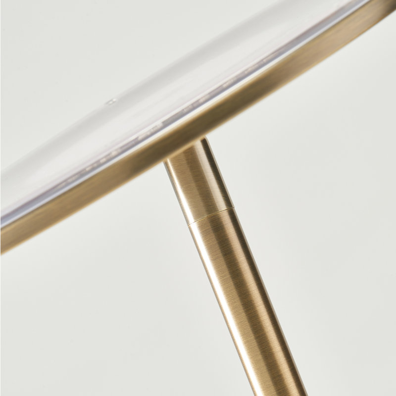 Sky Flux Industrial 63" Dimmable LED Floor Lamp with Adjustable Head, 30 W, Brass