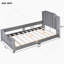 Lit de jour rembourré avec tête de lit à rayures classique, un mélange parfait de confort, de style et de fonctionnalité pour se détendre et se reposer.