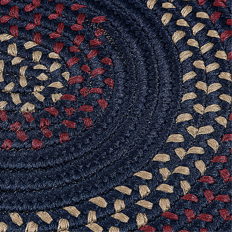 Tapis intérieur / extérieur Omaha - bleu minuit, Ovale 8 pi x 10 pi