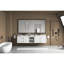 72 po X 48 po Miroir de salle de bain en métal avec cadre rouille, reflet transparent, style moderne, noir mat, grand miroir à cadre horizontal ou vertical