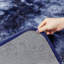 Tapis bleu marine à poils longs Derek-810317690