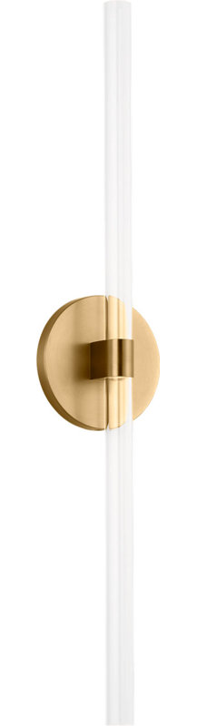 Silas Sconce, 2, Burnished Brass, 24" H x 4.5" W x 2" D