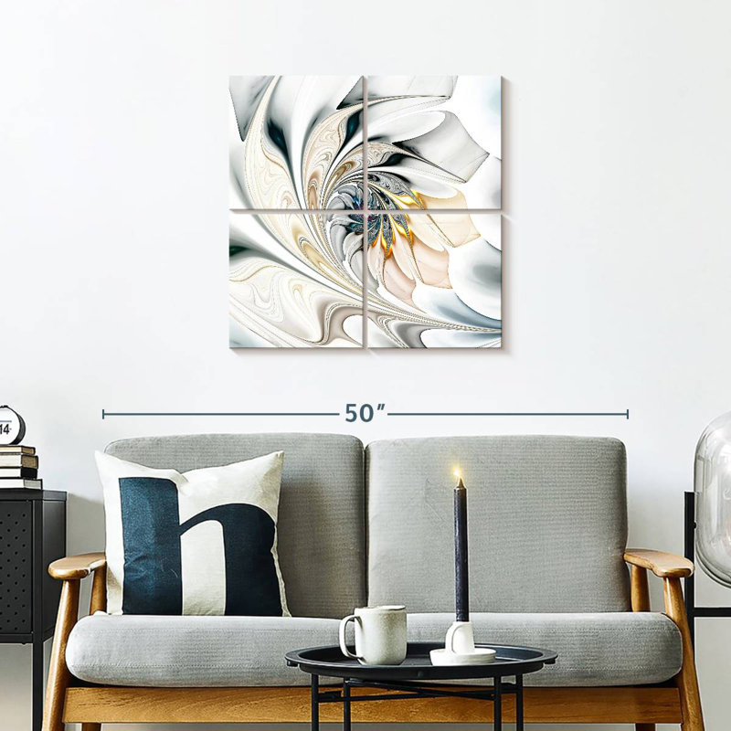 Warping Floral Pattern, 26" H x 26" W