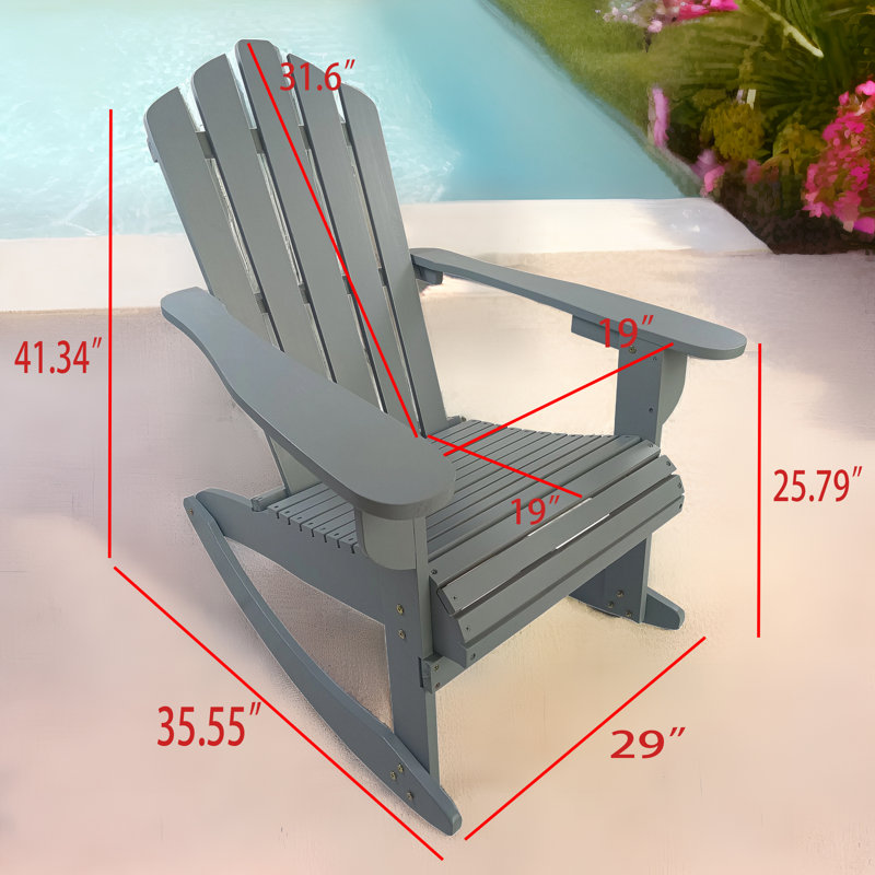 Chaise Adirondack en bois massif Antonella